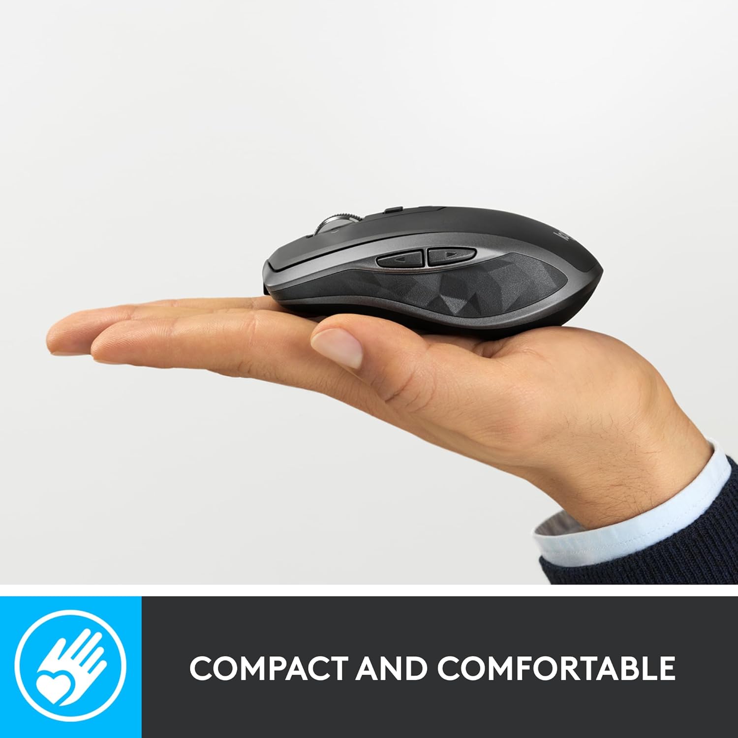 Logitech MX Anywhere 2S Bluetooth Edition Wireless Mouse, Multi-Surface with 4000 DPI, Hyper-Fast Scrolling and 7 Customisable Buttons