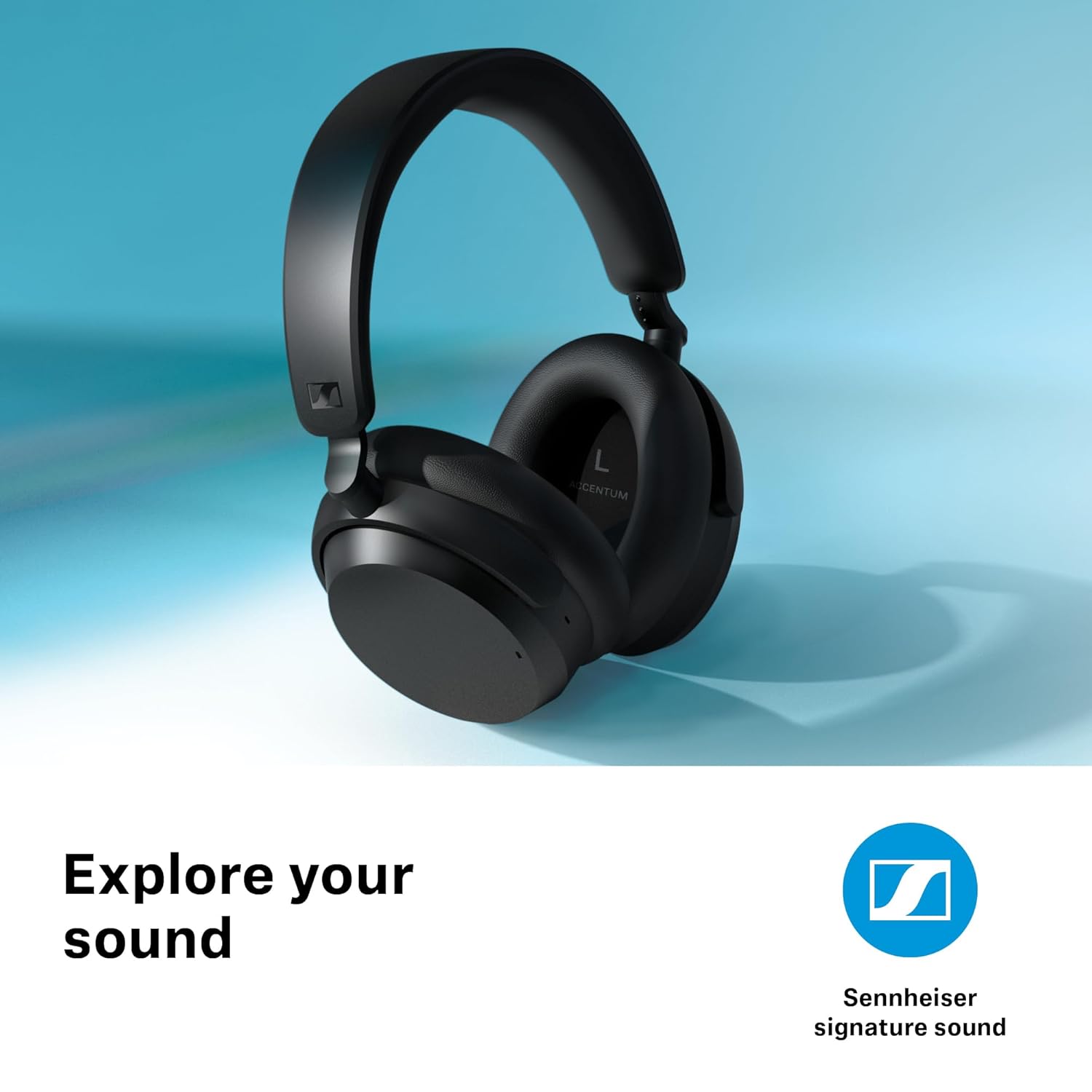 Sennheiser Accentum Wireless Bluetooth Over Ear Headphones with Mic -Designed in Germany Audio,50Hr Battery,10 Min Quick Charge = 5Hr Playback,Hybrid ANC