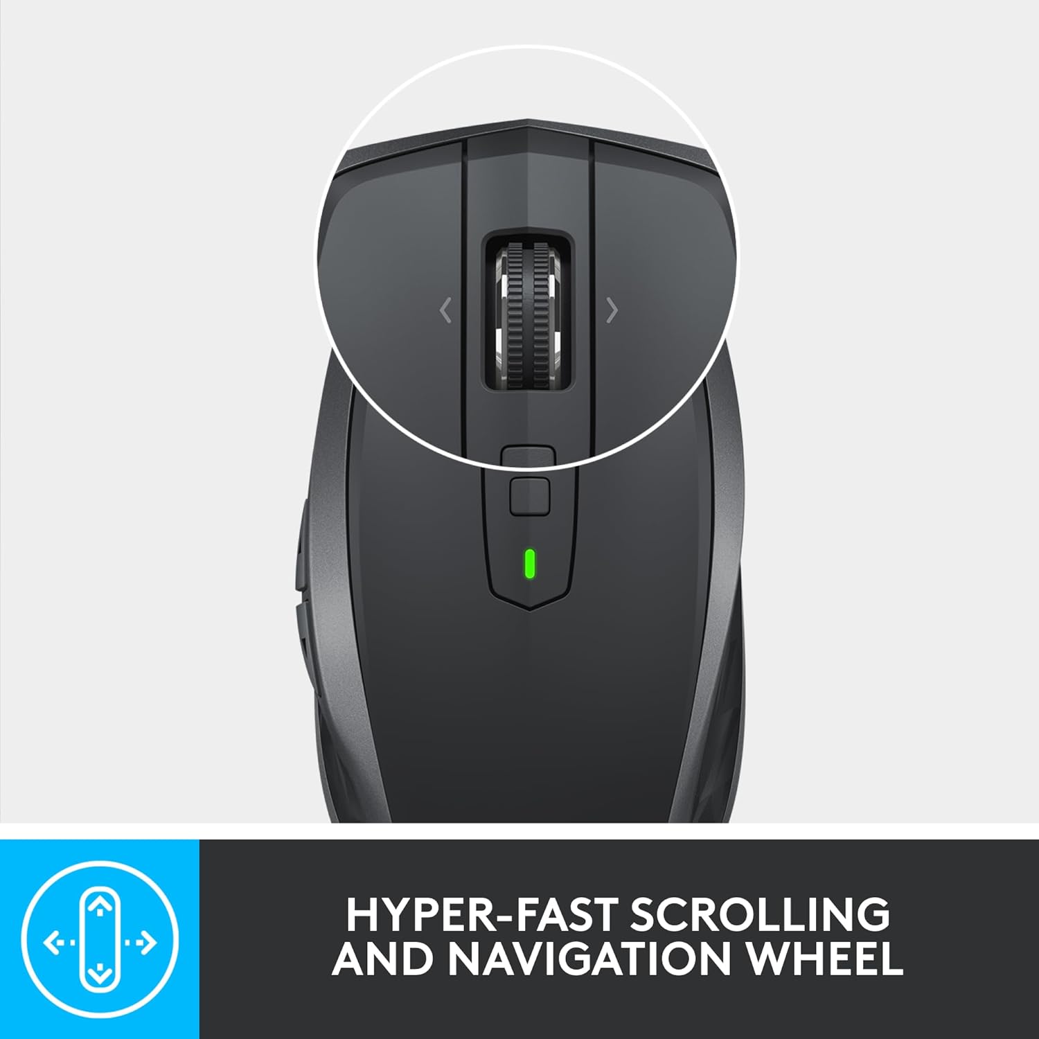 Logitech MX Anywhere 2S Bluetooth Edition Wireless Mouse, Multi-Surface with 4000 DPI, Hyper-Fast Scrolling and 7 Customisable Buttons