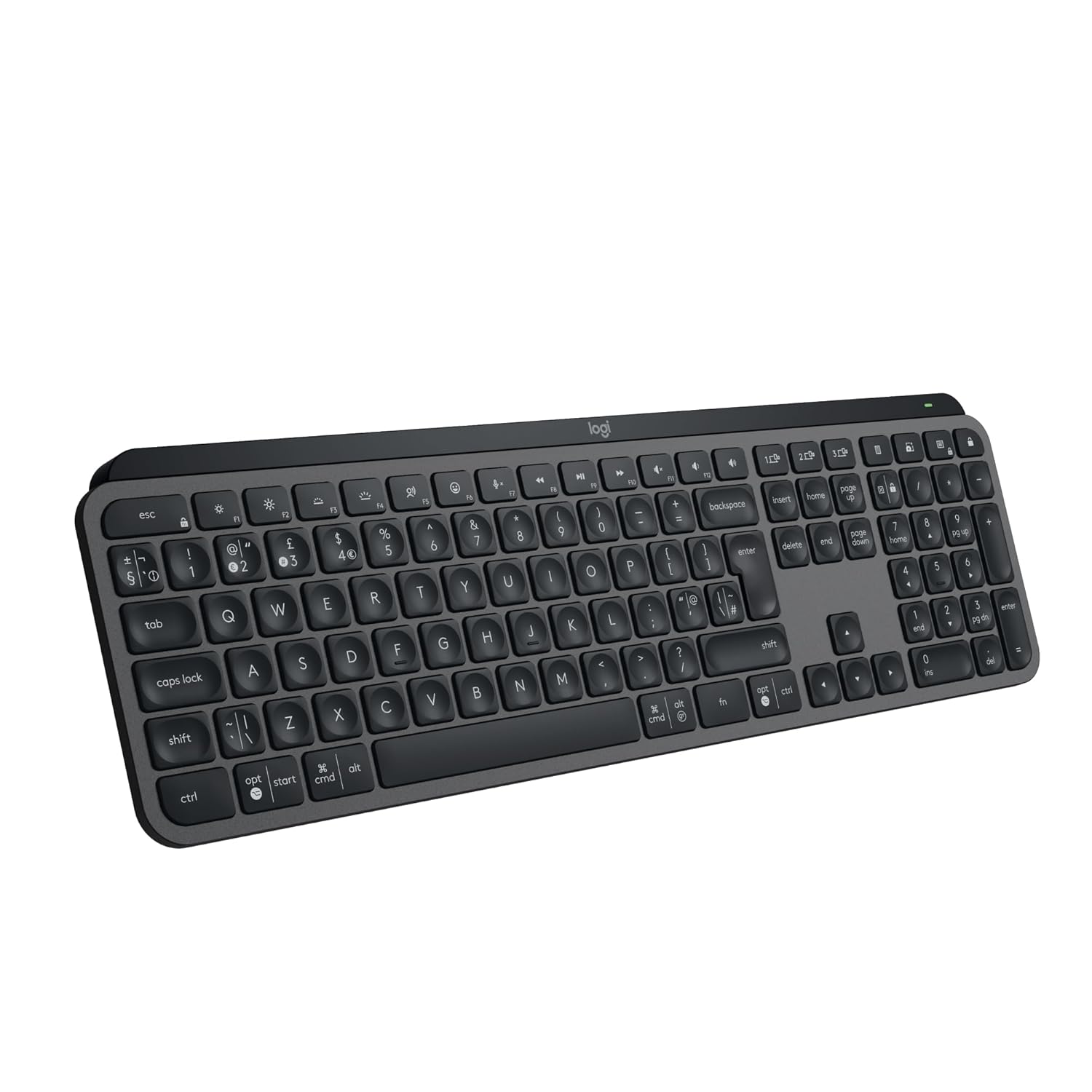 Logitech MX Keys S Wireless Keyboard with Free Adobe Subscription, Low Profile, Fluid Precise Quiet Typing, Programmable Keys, Backlighting, Bluetooth, USB C Rechargeable - Graphite