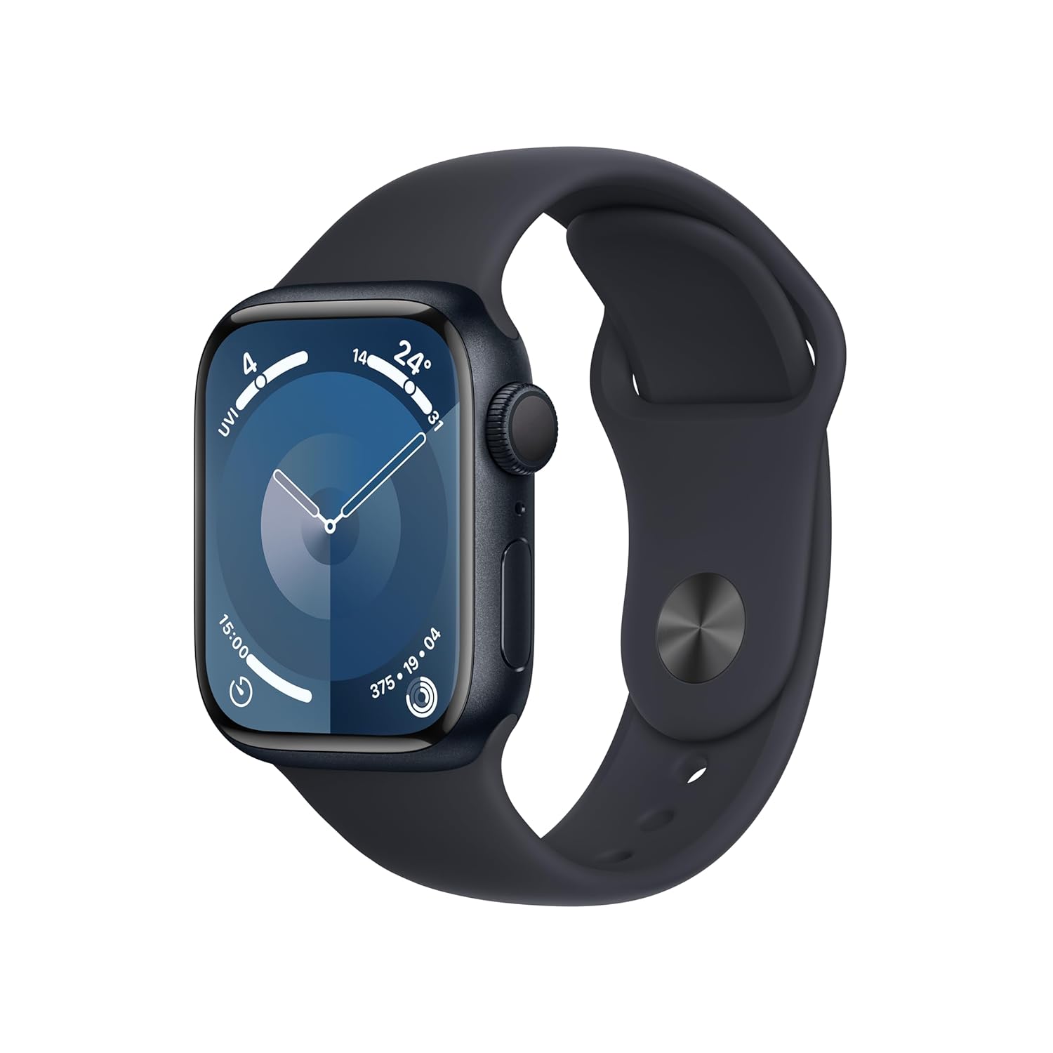 Apple Watch Series 9 [GPS 45mm] Smartwatch with Midnight Aluminum Case with Midnight Sport Band M/L. Fitness Tracker, Blood Oxygen & ECG Apps, Always-On Retina Display, Water Resistant