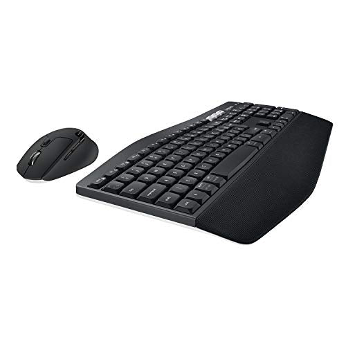 (Open Box) Logitech MK850 Multi-Device Wireless Keyboard and Mouse Set, 2.4GHz Wireless & Bluetooth, Curved Keyframe , 12 Programmable Keys, 3-Year Battery Life, PC/Mac (Grade - A+)